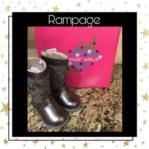 NEW Rampage Girl's Gray Girls Boots 5